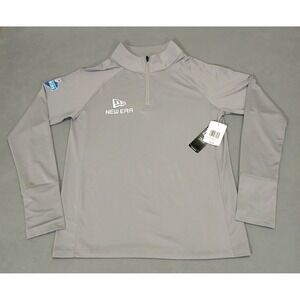 New Era Scouting Combine 1/4 Zip‎ Pullover Womens L Gray Performance NFL NWT